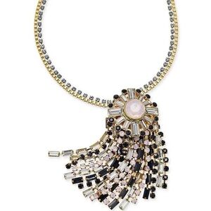 Kate Spade Clink Of Ice Gold And Pink Pendant Statement Necklace